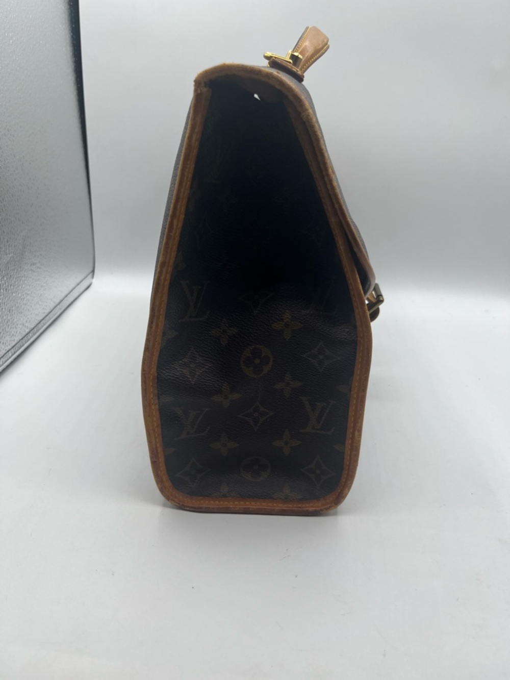 Louis Vuitton Monogram Canvas Top Handle Briefcase in Brown and Tan - Picture 3 of 14